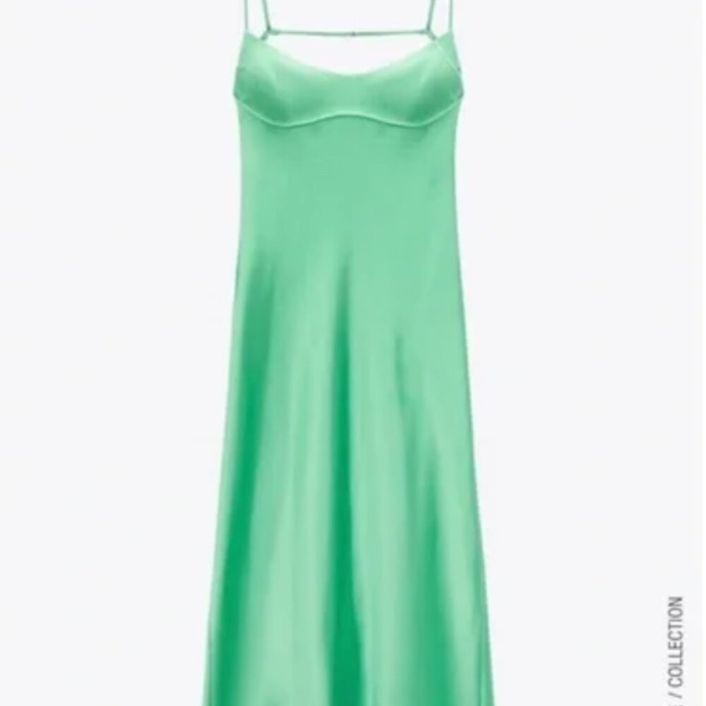 💚 ZARA Satin Slip Dress – Bloggers’ Favorite – Brand New with Tags 💚